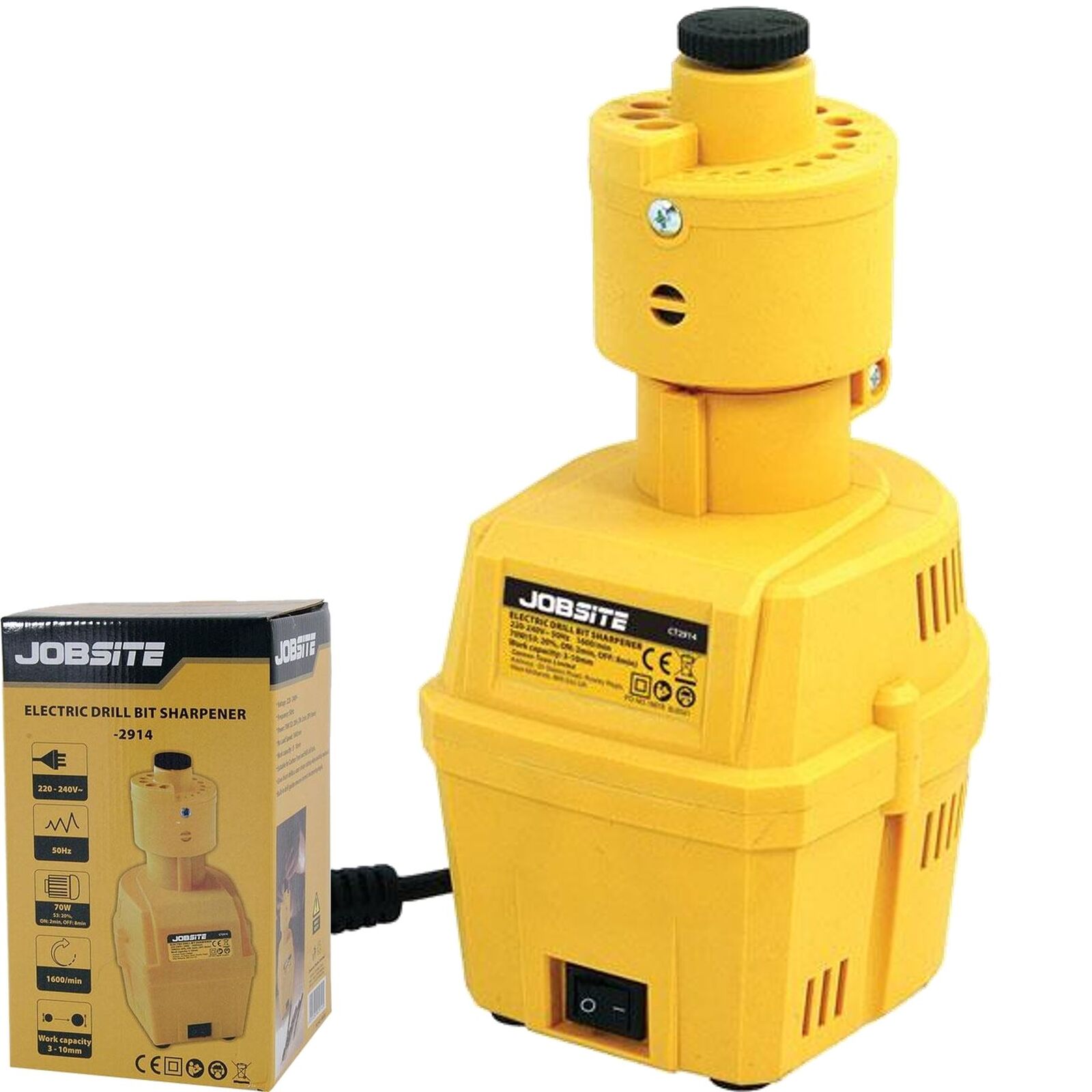 Jobsite Electric Drill Bits Sharpener Sharpening Machine Tool 70w 3.6mm – 10mm Jobsite Electric Drill Bits Sharpener Sharpening Machine Tool 70w 3.6mm – 10mm