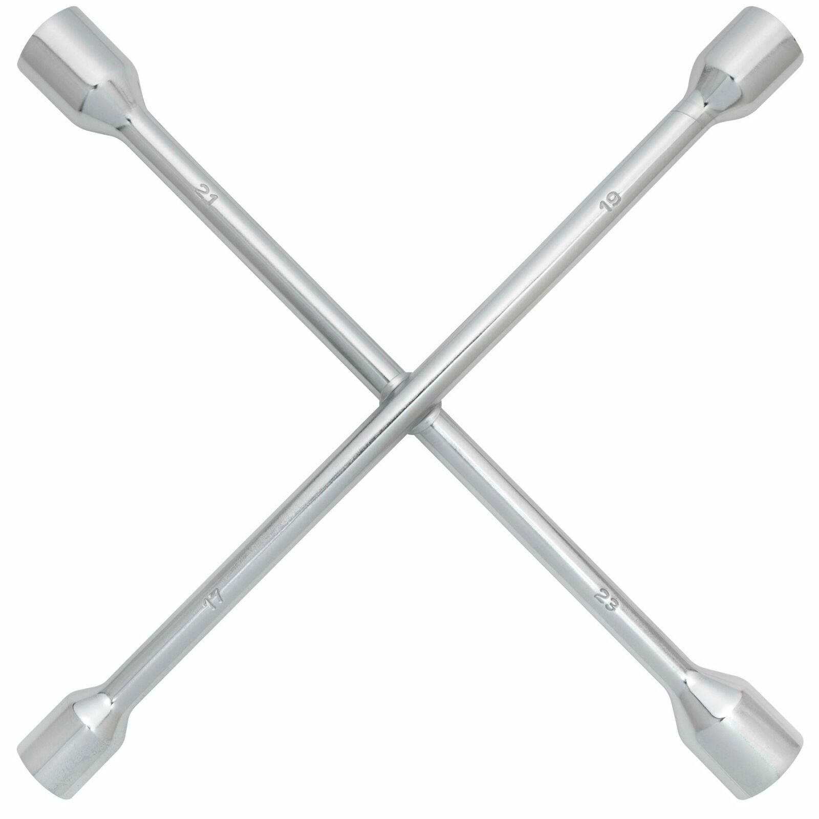 BlueSpot Wheel Brace 4 Way Cross Wrench Spanner Nut Socket 17mm 19mm 21mm & 23mm BlueSpot Wheel Brace 4 Way Cross Wrench Spanner Nut Socket 17mm 19mm 21mm & 23mm