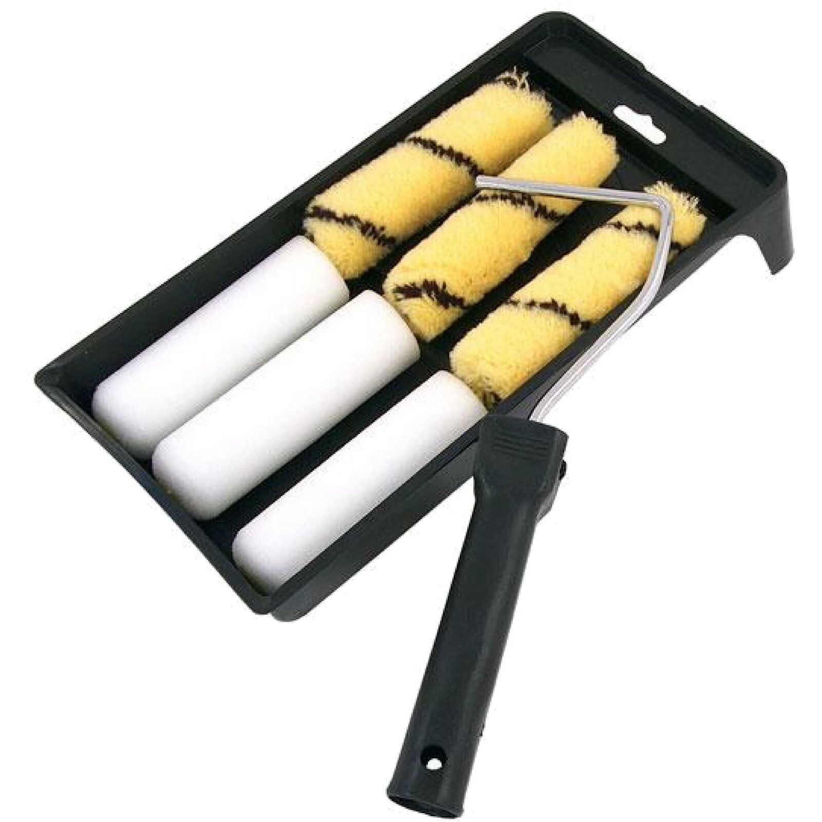 Neilsen Mini Paint Roller Frame & 6 Gloss Tiger Sleeves Decorating 100mm Set Neilsen Mini Paint Roller Frame & 6 Gloss Tiger Sleeves Decorating 100mm Set