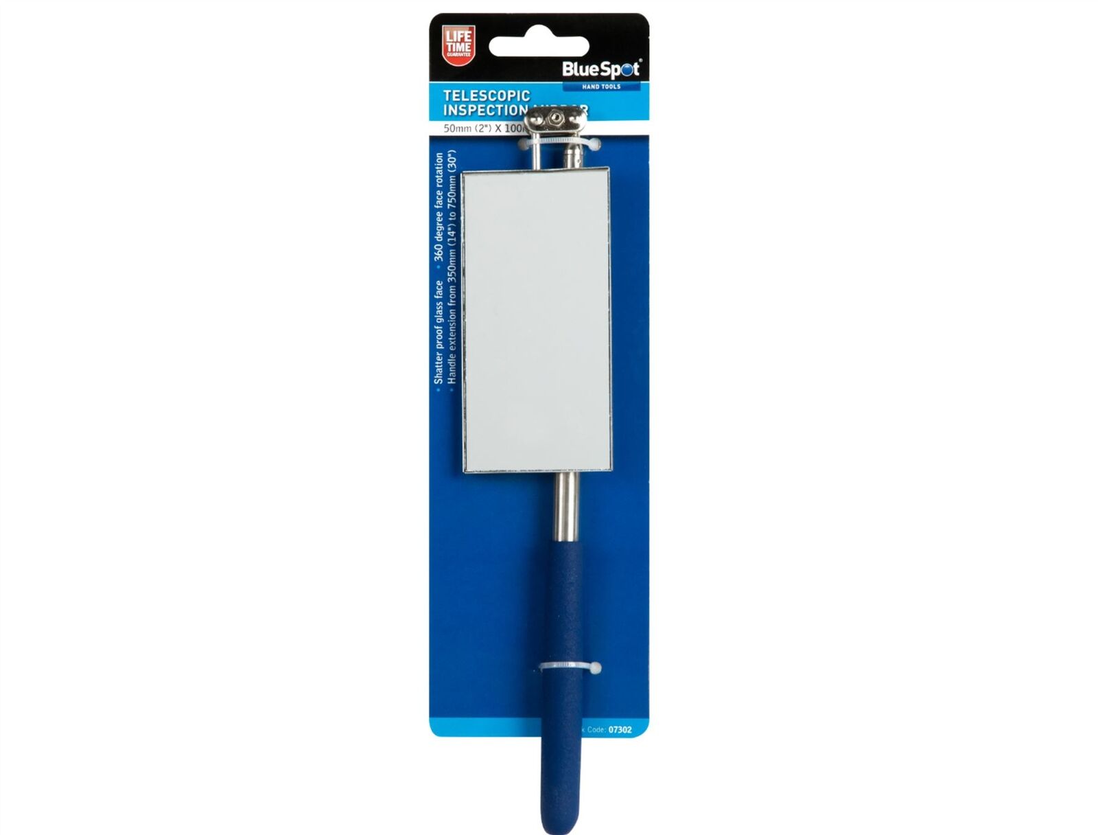 Bluespot Mechanics Inspection Mirror Telescopic Extending Rectangle 2" X 4" Bluespot Mechanics Inspection Mirror Telescopic Extending Rectangle 2" X 4"