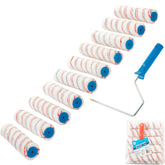 Silverline Paint Roller Frame & 10 Emulsion Sleeves Painting Decorating 10" Set