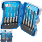 Silverline 10pc SDS Plus TCT Masonry Drill Stone Brick Concrete Set 4mm - 12mm
