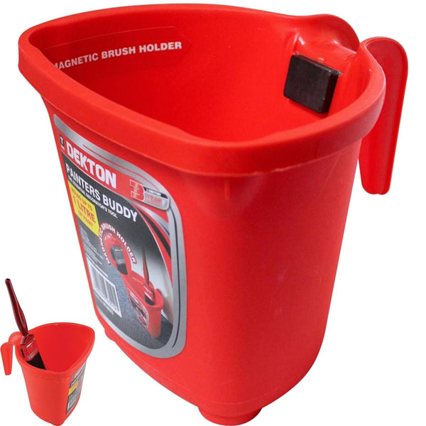Dekton Painters Buddy Decorate Paint Caddy Bucket Magnetic Brush Holder 1L
