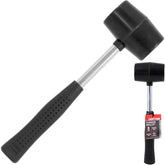 Dekton 8oz Black Rubber Hammer Mallet With Anti Slip Grip Handle DIY Camping