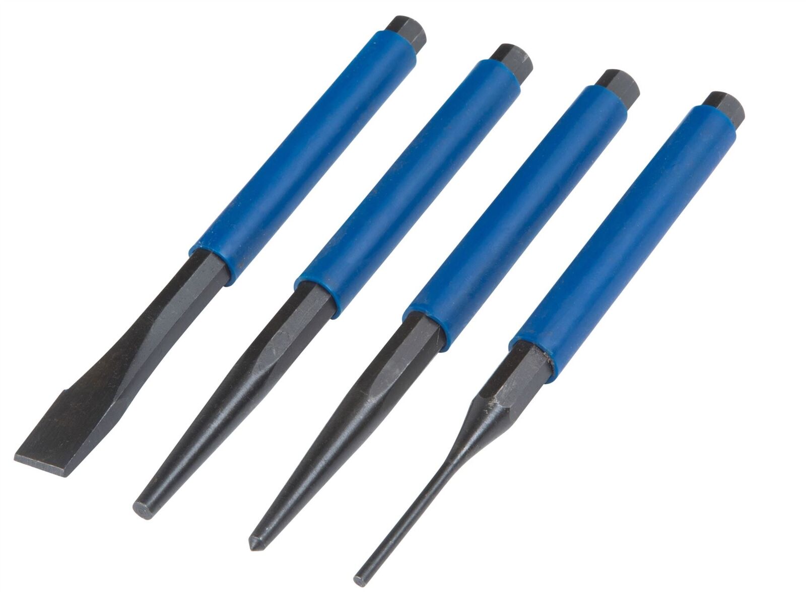 BlueSpot Punch & Chisel Set 4 Pc Cold Chisels Cente Pin Taper Parallel 22453 BlueSpot Punch & Chisel Set 4 Pc Cold Chisels Cente Pin Taper Parallel 22453