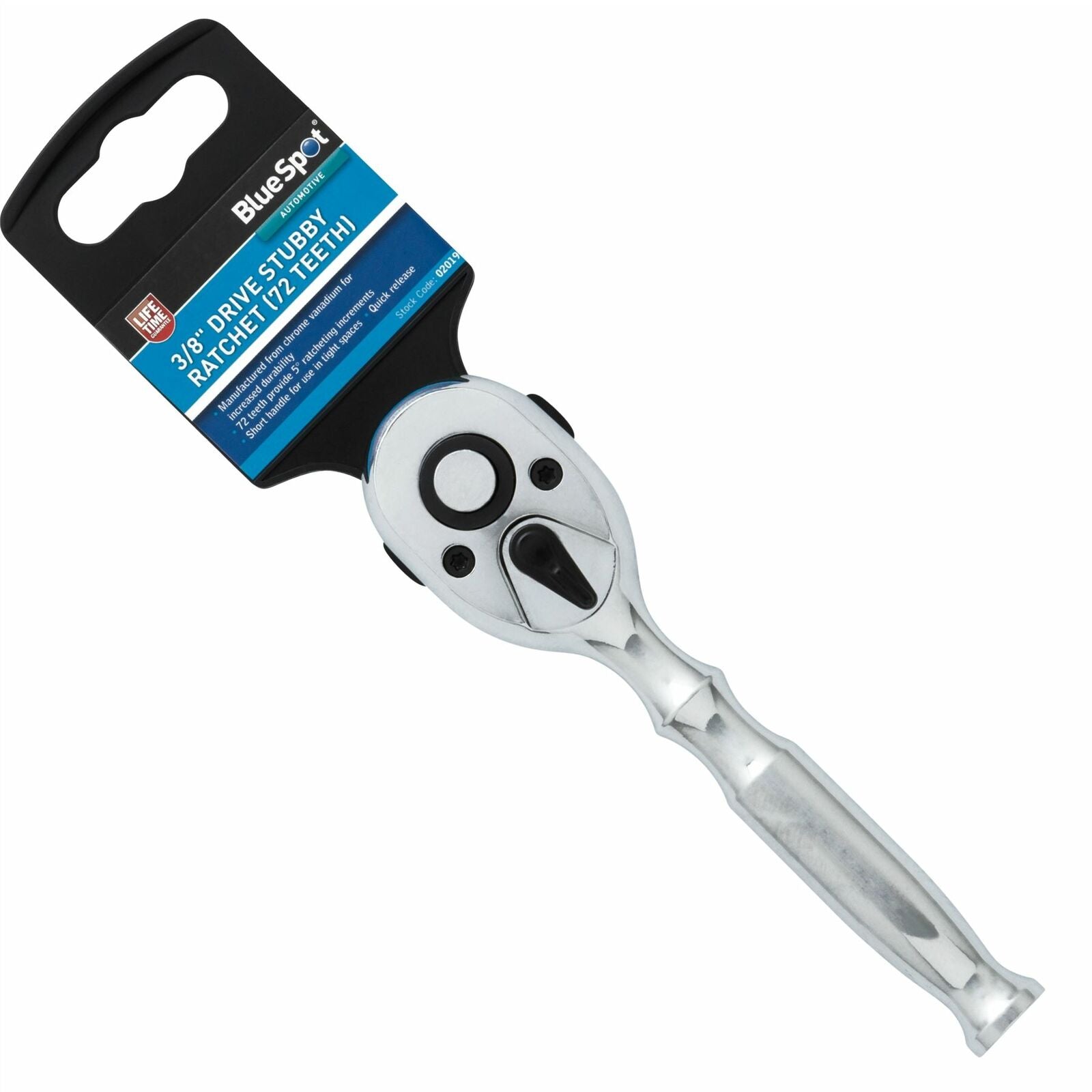 Bluespot Socket Ratchet Stubby Handle Quick Release 72 Teeth 3/8" Drive Bluespot Socket Ratchet Stubby Handle Quick Release 72 Teeth 3/8" Drive