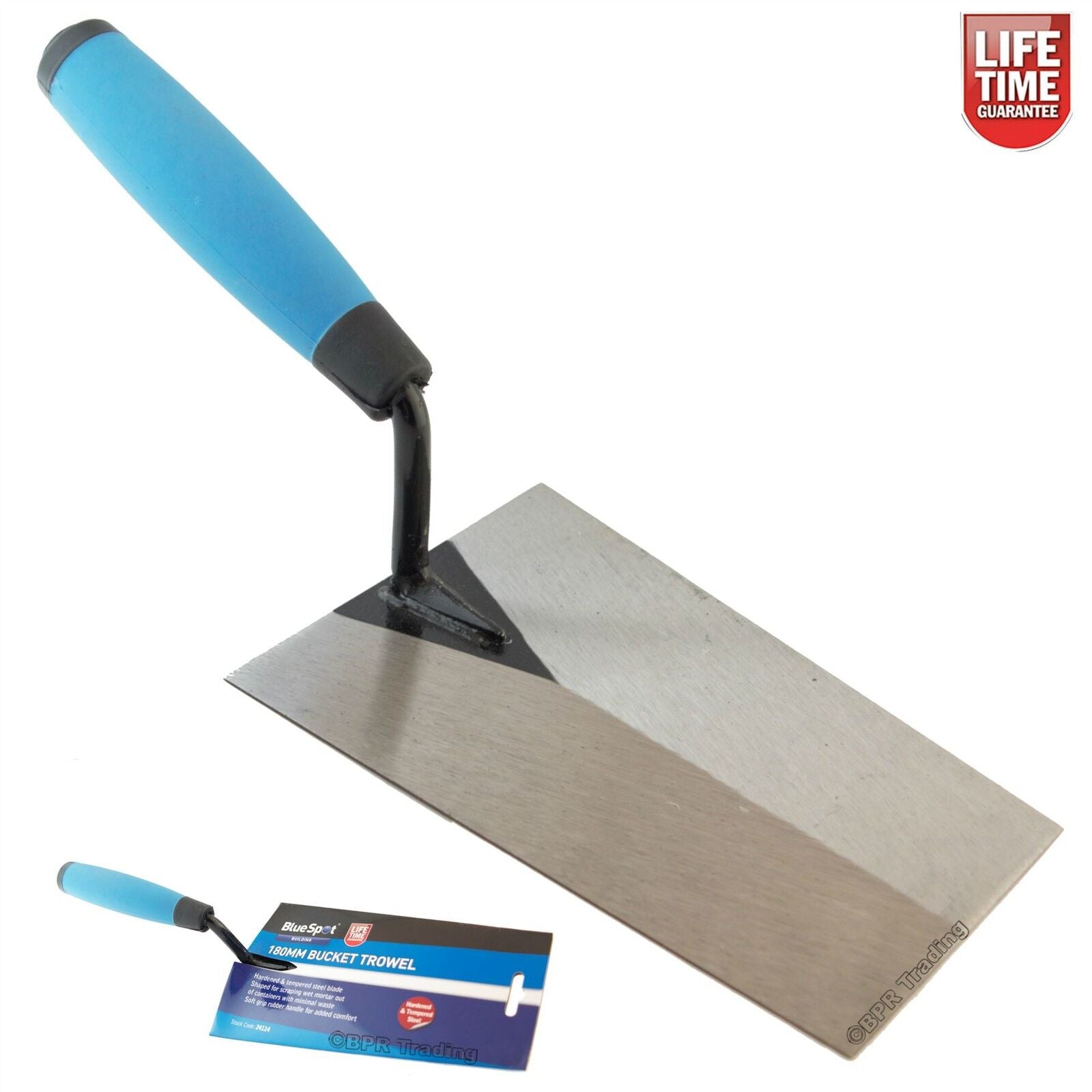 BlueSpot Bucket Trowel Hardened Tempered Steel Blade Bricklaying Cement Brick BlueSpot Bucket Trowel Hardened Tempered Steel Blade Bricklaying Cement Brick