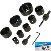 Silverline 11pc Hole Saw Cutter Wood Metal Alloy Plastic Holesaw Set 19 - 64mm