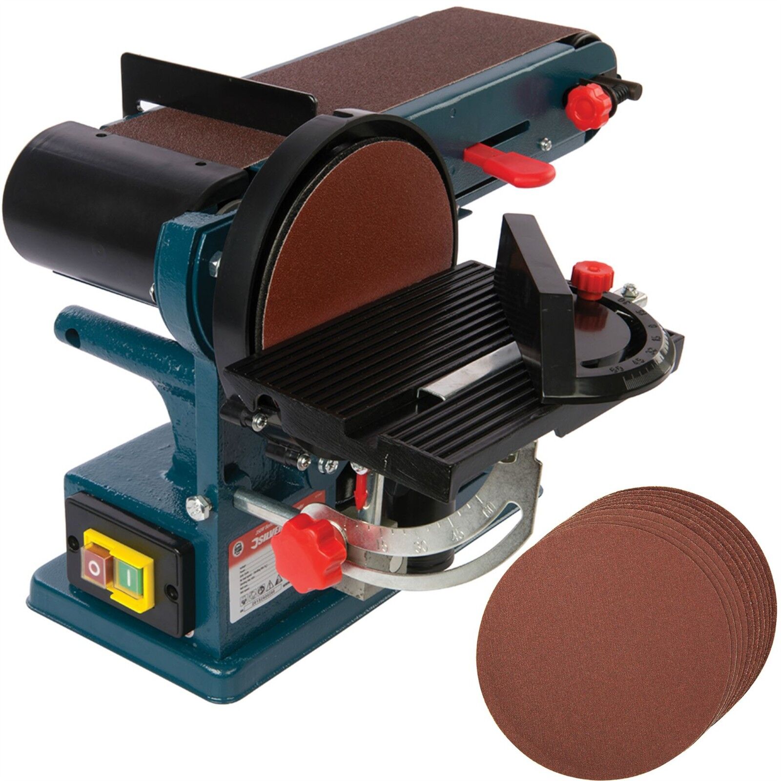 350W Bench Belt & Disc Sander 390mm Sander With 10  Free 150mm  Sanding Discs 350W Bench Belt & Disc Sander 390mm Sander With 10  Free 150mm  Sanding Discs