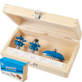 Silverline 3pc TCT Edge Cutting Panel Door Router Bits 1/2" Shank Bit Set
