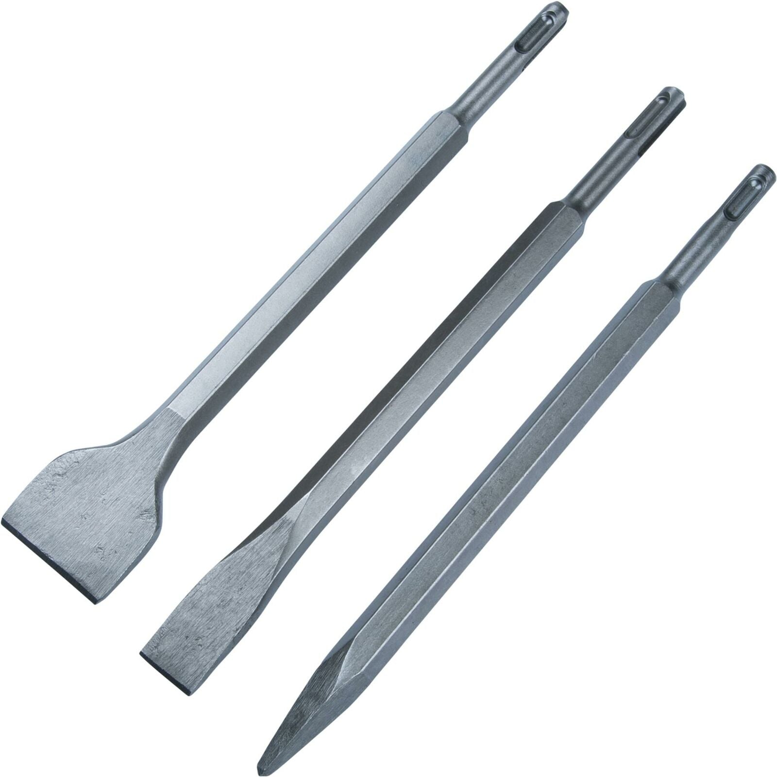 BlueSpot 3pc 250mm SDS Plus Drill Chisels Masonry Chisel Bit Set Pointed Flat BlueSpot 3pc 250mm SDS Plus Drill Chisels Masonry Chisel Bit Set Pointed Flat