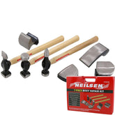Neilsen Car Auto Body Panel Beating Dent Repair Tool Kit Hammers Dolly Set 7pc
