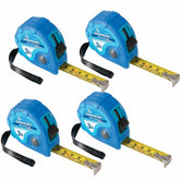 Silverline 4 Pack Of 3m Tape Measure Imperial Metric Scale Dual Lock 10ft