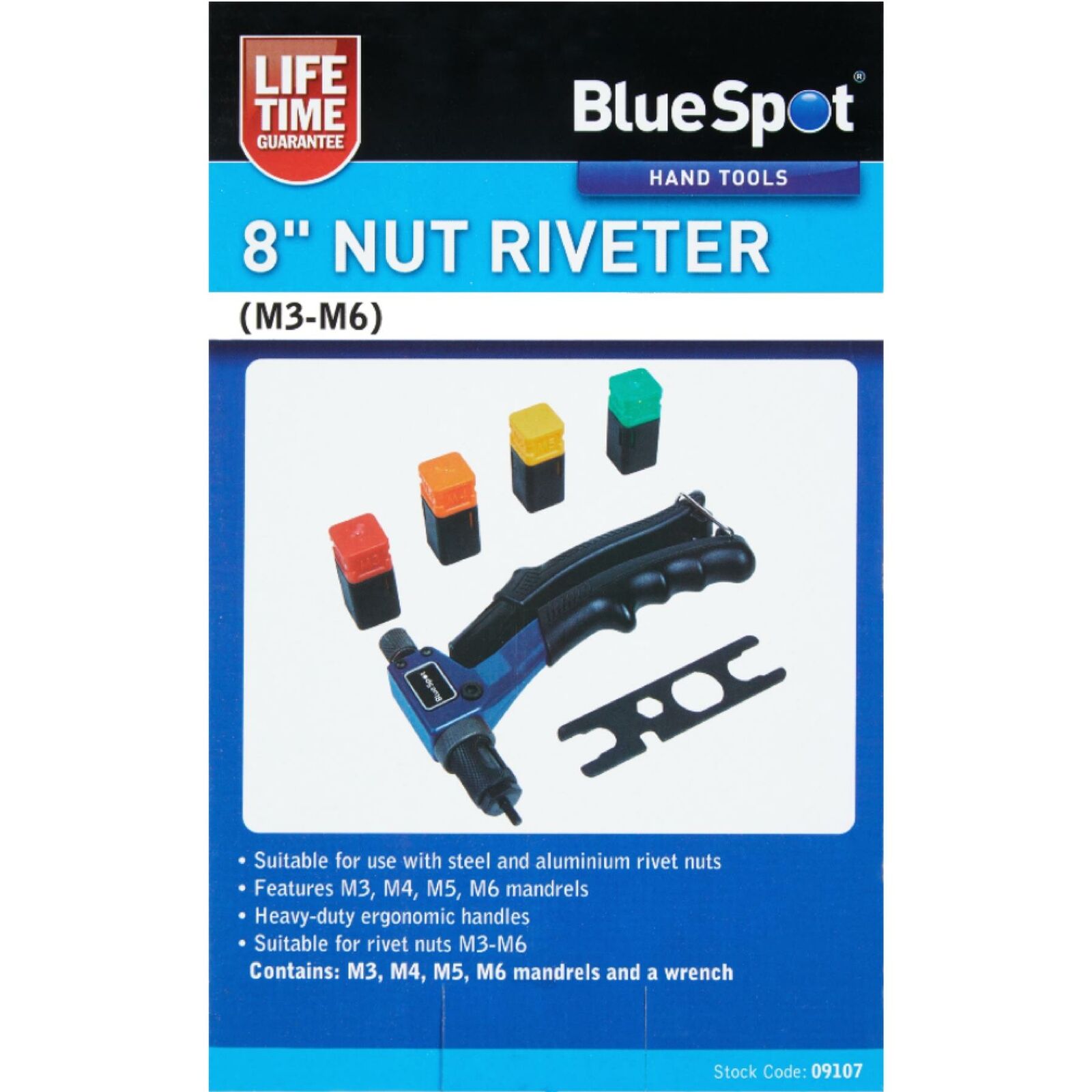 Bluespot Threaded Rivet Nut Setting Tool Riveter Gun Nutsert Riveting M3 ? M6 Bluespot Threaded Rivet Nut Setting Tool Riveter Gun Nutsert Riveting M3 ? M6