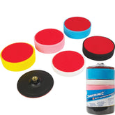 Silverline 6pc Hook & Loop Polishing Foam Wheel Pad Set For Grinder & Polishers