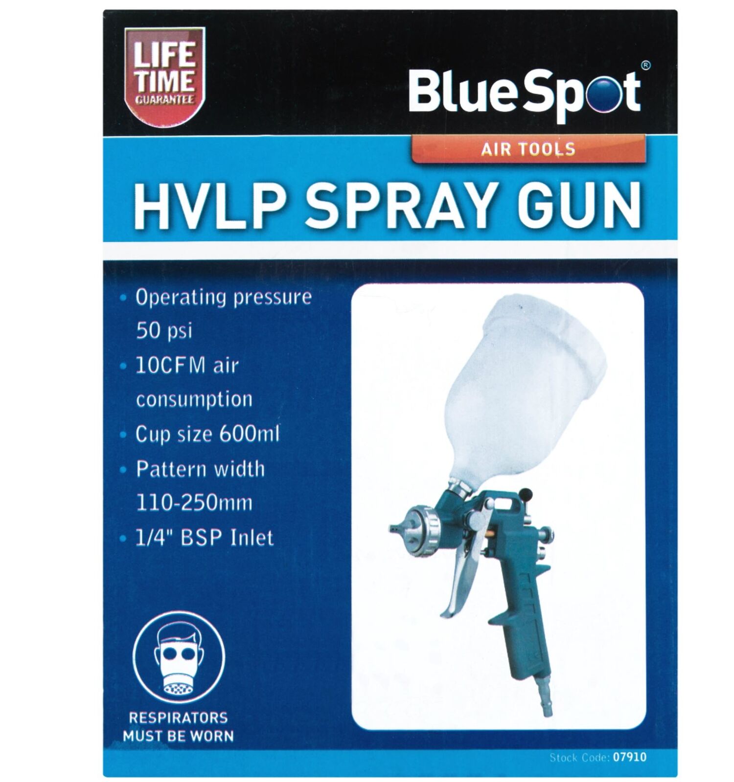 Bluespot HVLP Gravity Feed Air Paint Spray Gun 600ml Cup With 1.5mm Nozzle Bluespot HVLP Gravity Feed Air Paint Spray Gun 600ml Cup With 1.5mm Nozzle