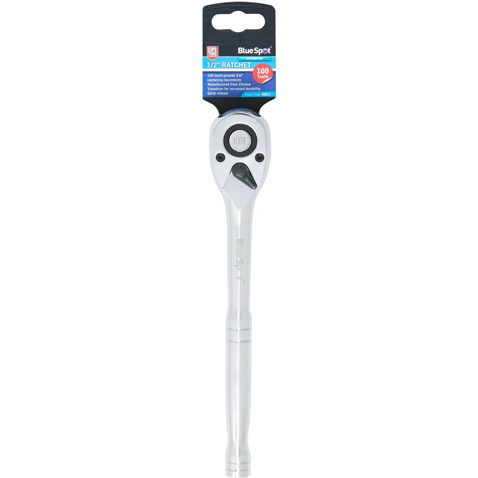 BlueSpot Socket Ratchet Handle Quick Release 100 Teeth 1/2" Tool BlueSpot Socket Ratchet Handle Quick Release 100 Teeth 1/2" Tool