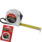 Neilsen Chrome Tape Measure Imperial Metric Scale Easy Lock 7.5m 25ft