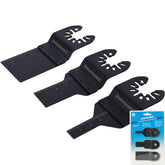 Silverline 3pc HCS Oscillating Multi Tool Saw Blade Set Attachment Blade