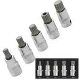 Bluespot 5pc Spline Bit Socket Set 1/2" Drive M10 M12 M14 M18 & M16 TamperProof