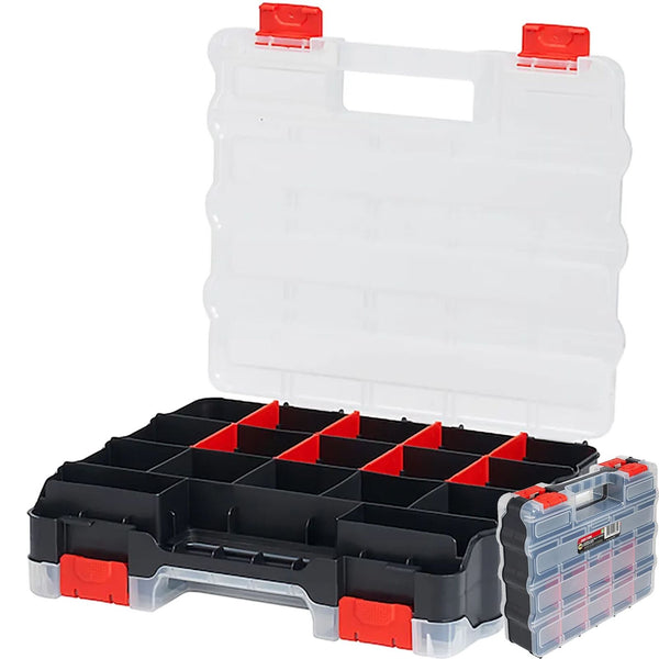 Dekton Jumbo 34 Double Sided Compartment Box Storage Tool Organiser Case