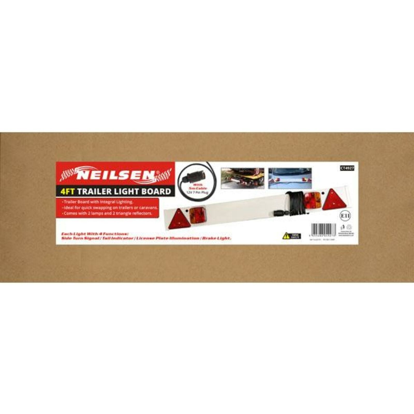 Neilsenn 4ft Rear Tail Stop Light Indicator Trailer Light Board With 5m Cable Neilsenn 4ft Rear Tail Stop Light Indicator Trailer Light Board With 5m Cable