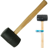 Silverline 24oz Black Rubber Hammer Mallet Hardwood Shaft Grip Handle DIY