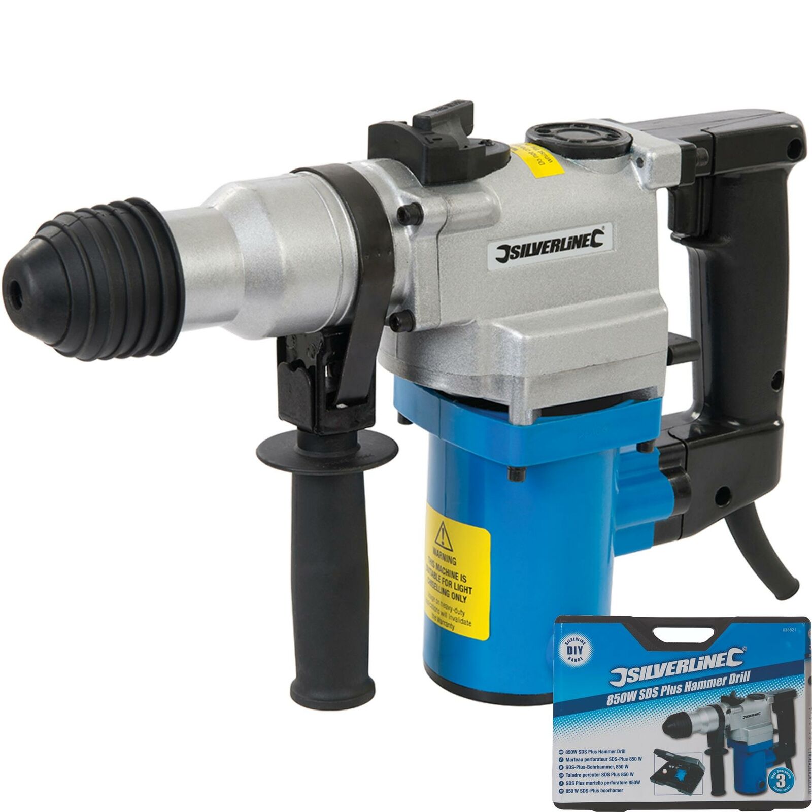 Silverline 850W Variable Speed Electric SDS Plus Hammer Breaker Drill Silverline 850W Variable Speed Electric SDS Plus Hammer Breaker Drill