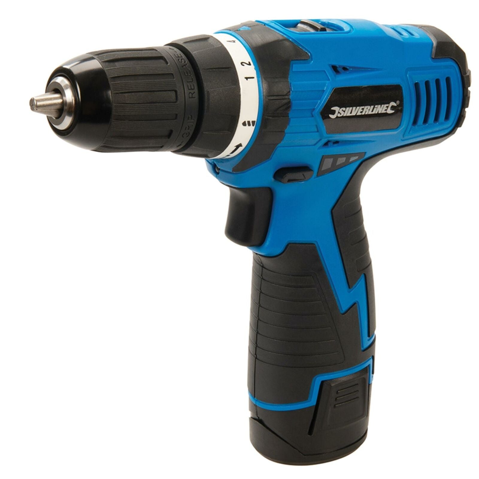 Silverline 10.8V Electric Drill Driver Screwdriver Keyless Chuck Li-Ion Battery Silverline 10.8V Electric Drill Driver Screwdriver Keyless Chuck Li-Ion Battery