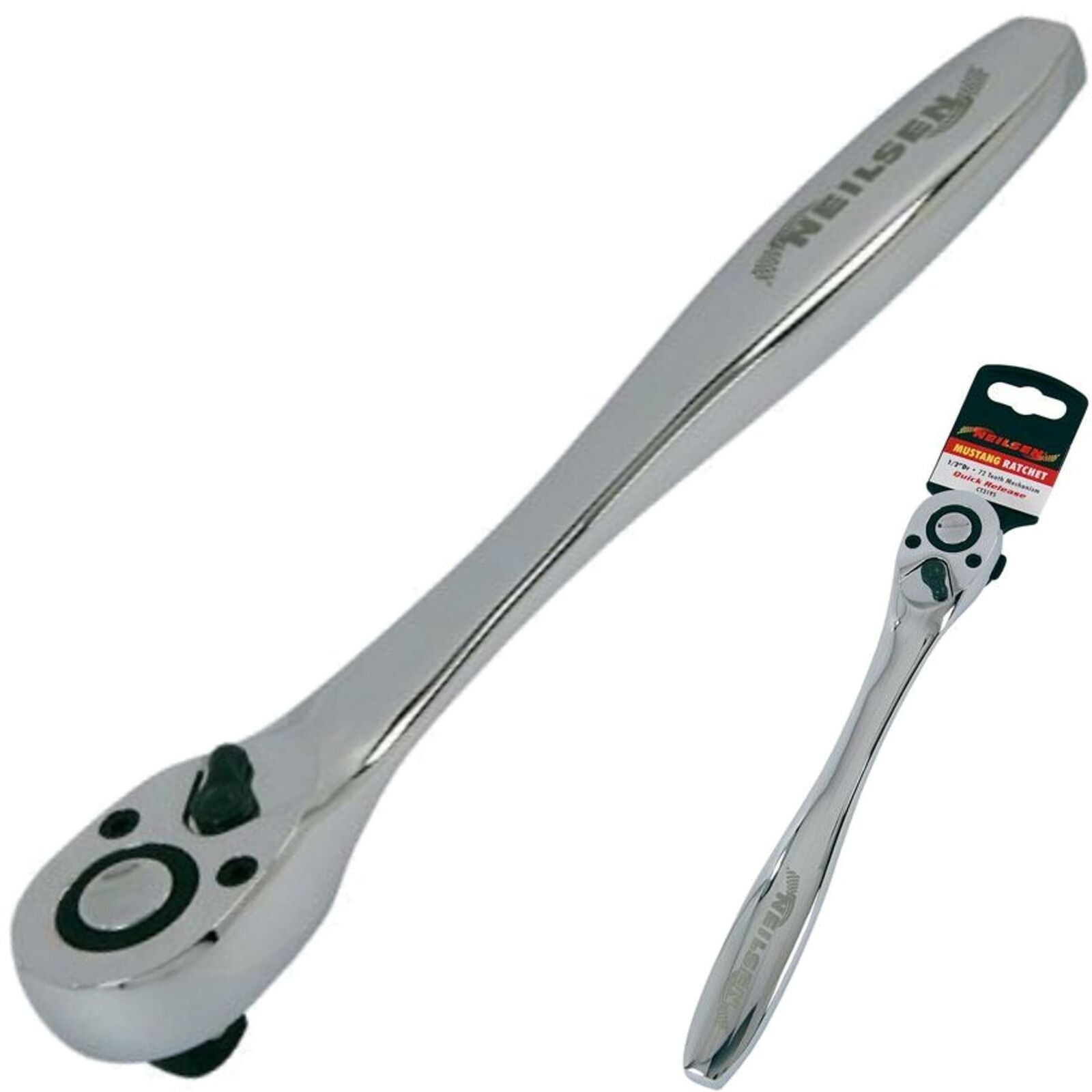 Neilsen Socket Mustang Ratchet Handle Quick Release 72 Teeth 1/2" Tool Neilsen Socket Mustang Ratchet Handle Quick Release 72 Teeth 1/2" Tool
