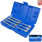 BlueSpot Tools 01512 Extra Long Reach 3/8in Square Drive Spline Bit Sockets 7 Pc