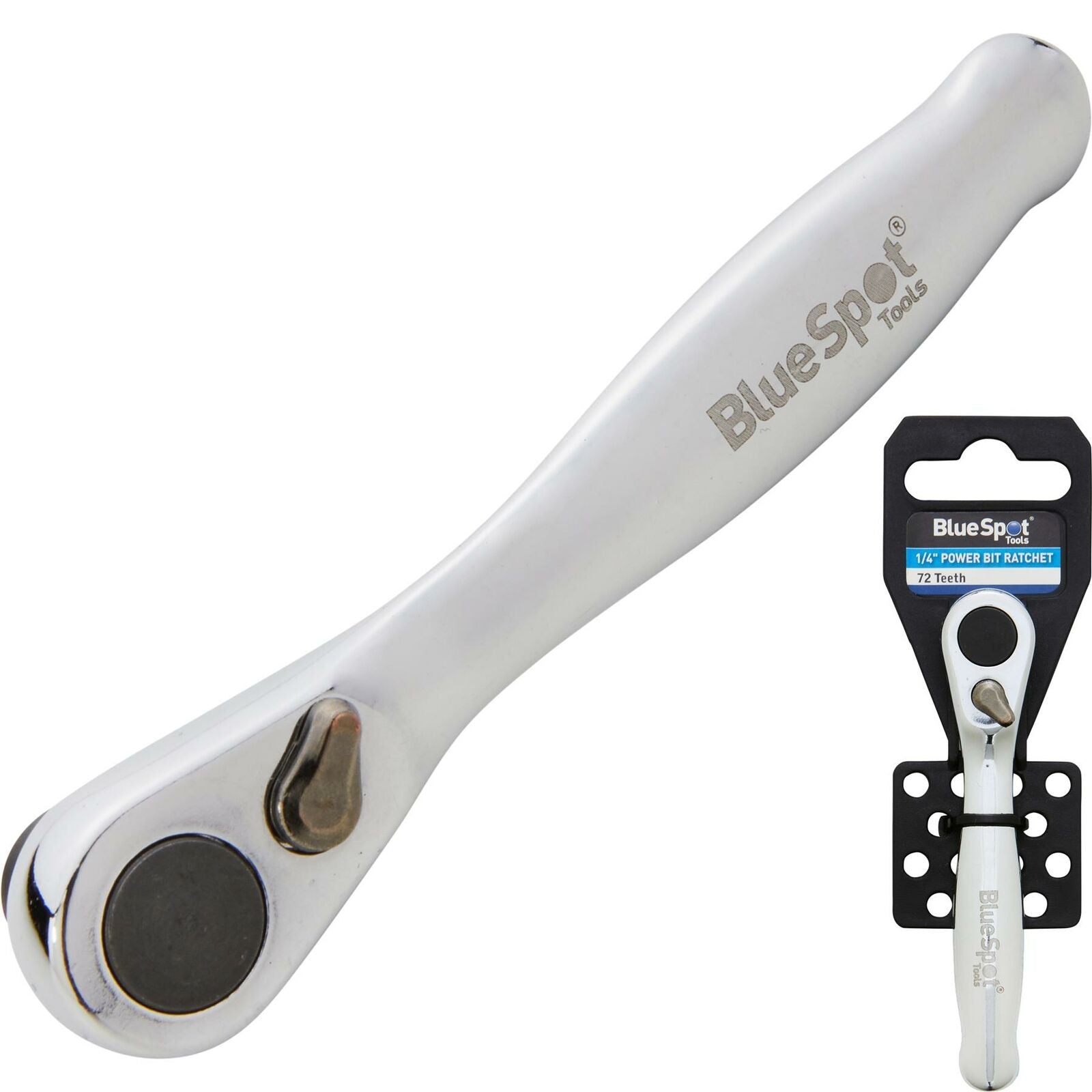 BlueSpot Power Bit Ratchet Spanner Handle 72 Teeth 1/4" BlueSpot Power Bit Ratchet Spanner Handle 72 Teeth 1/4"