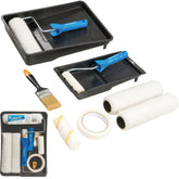 Silverline Decorators Paint Wall Painting Edger Handle Roller & Brush Tray Set