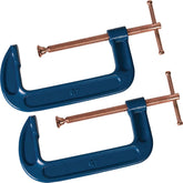Silverline 2pc 150mm G Clamp Cast Iron Clamps Wood Working Welding Tools 6"