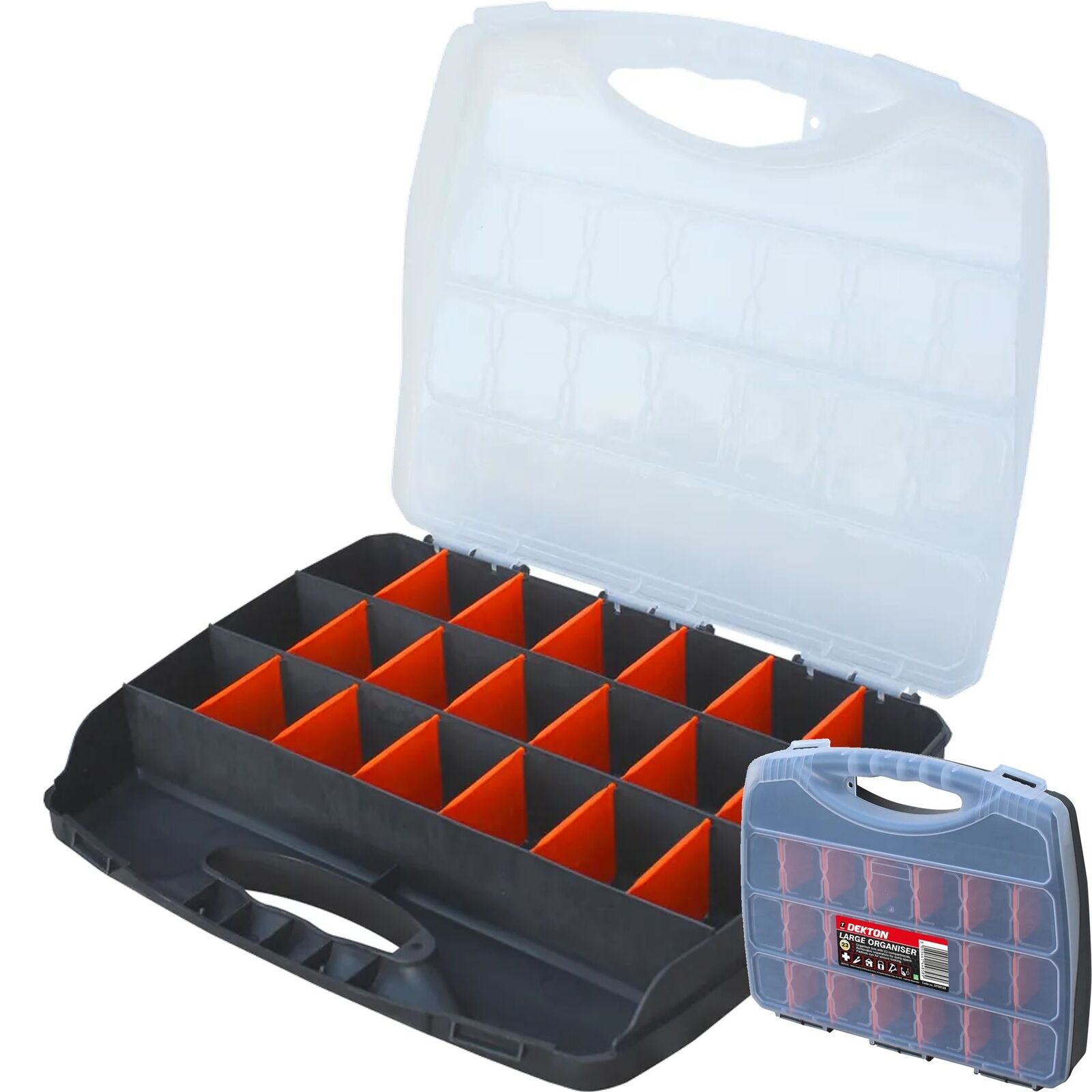 Dekton Large 23 Compartment Box Storage Tool Organiser Case Screw Nail Nut Bolt Dekton Large 23 Compartment Box Storage Tool Organiser Case Screw Nail Nut Bolt