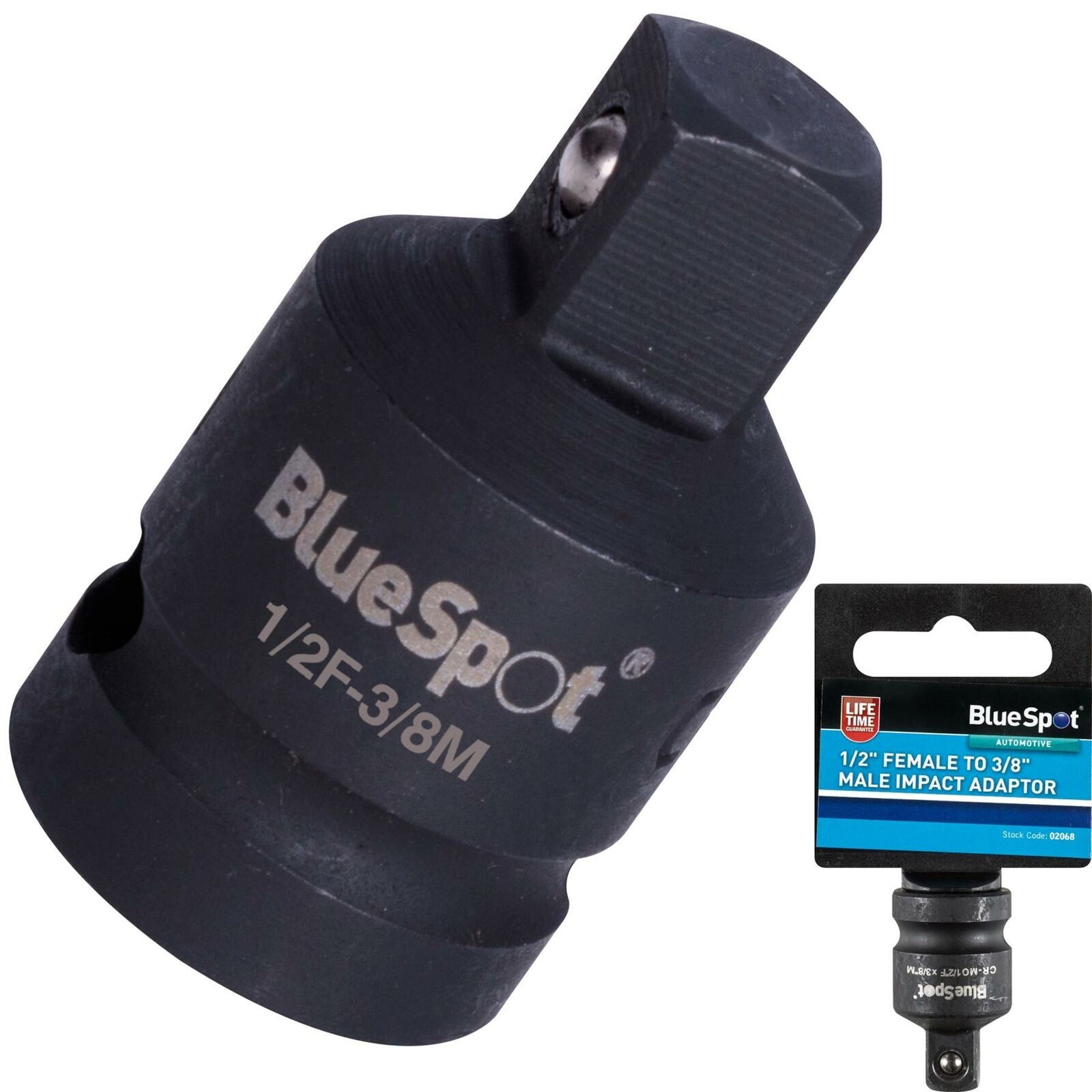 BlueSpot Socket Converter Reducer 1/2" Female to 3/8" Male Drive Impact Adaptor BlueSpot Socket Converter Reducer 1/2" Female to 3/8" Male Drive Impact Adaptor
