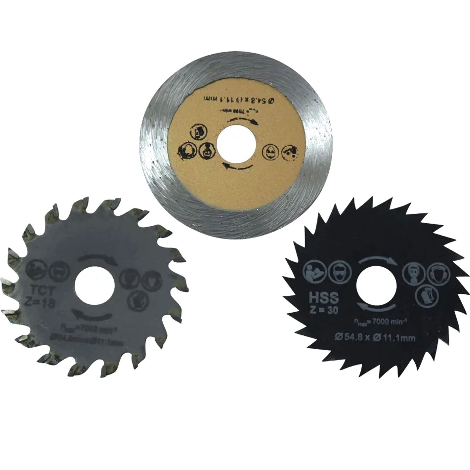 Dekton 3pc Mini Blades Wood Diamond Hss Steel Cutting Disc Blade 2" Dekton 3pc Mini Blades Wood Diamond Hss Steel Cutting Disc Blade 2"