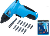 Bluespot 4.8v Rechargeable Battery Cordless Screwdriver Drill With Bit Set 12066
