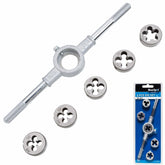 BlueSpot 6pc Metric Die Set With Holder M6 M7 M8 M10 & M12 Thread Repair Kit