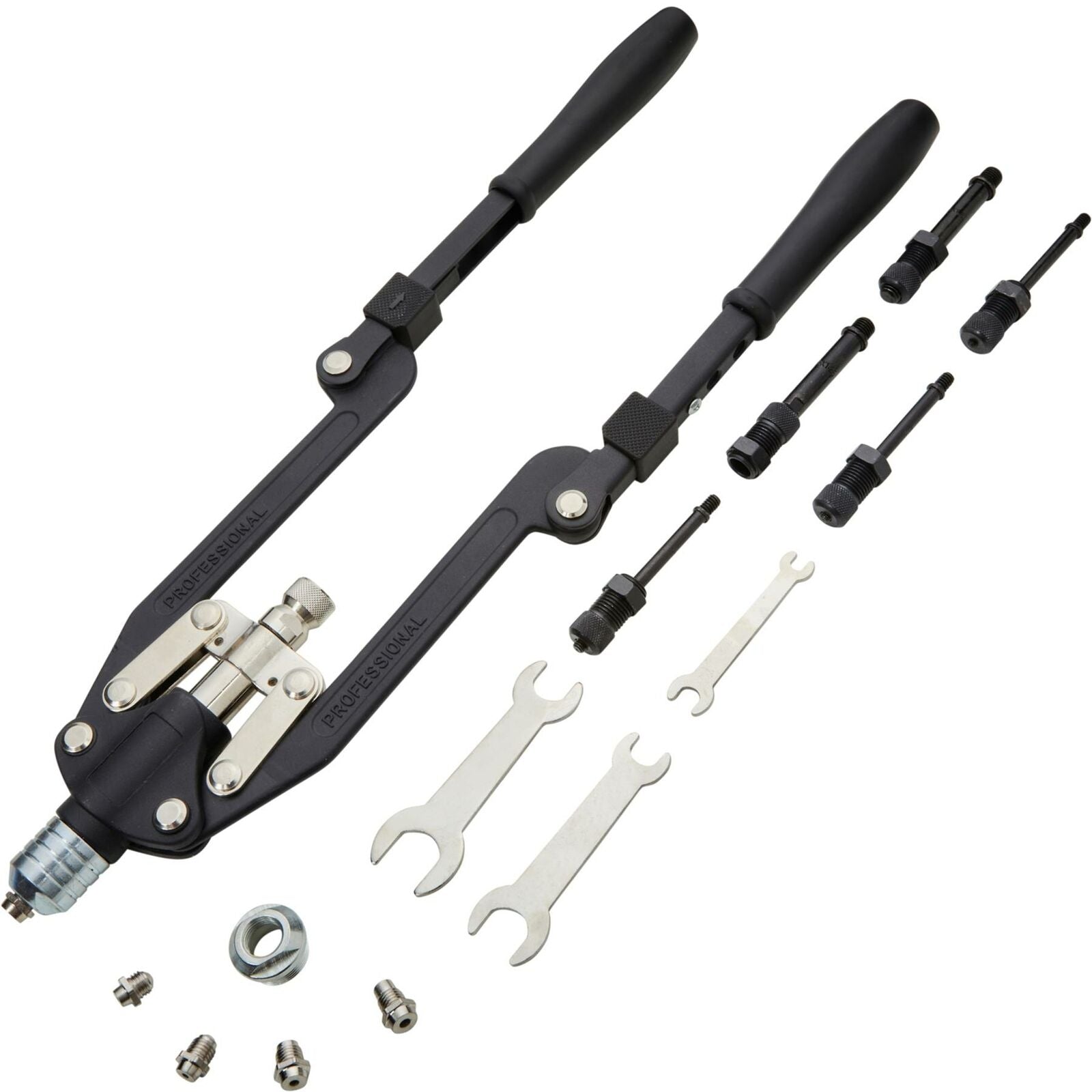 BlueSpot Long Arm Rivet 3.2-6.4 Threaded Nut Riveter M4-M10 Setting Gun Tool Set BlueSpot Long Arm Rivet 3.2-6.4 Threaded Nut Riveter M4-M10 Setting Gun Tool Set