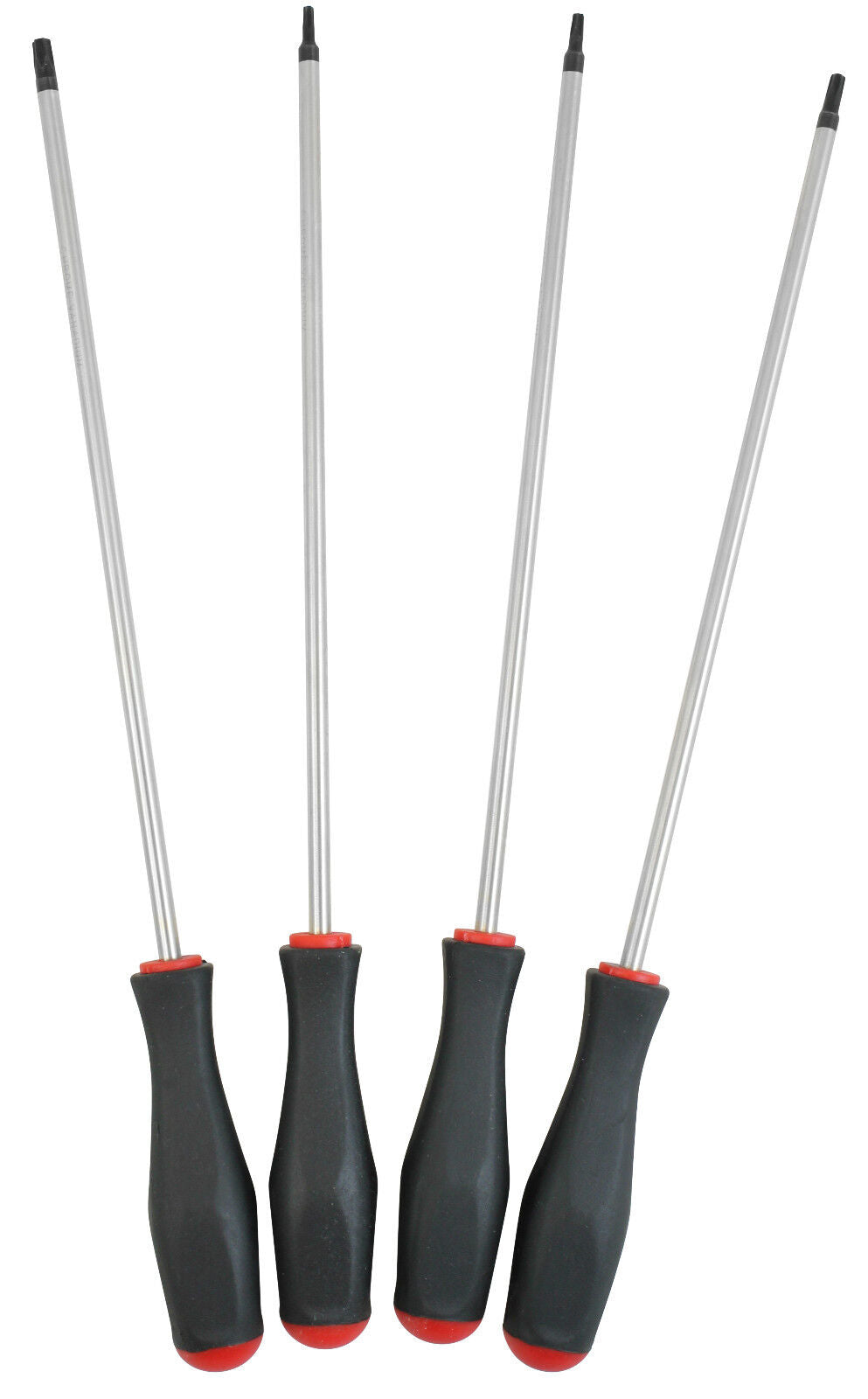 Dekton 4pc Extra Long Star Torx Screwdriver Set Magnetic Tip T15 - T30 x 250mm Dekton 4pc Extra Long Star Torx Screwdriver Set Magnetic Tip T15 - T30 x 250mm