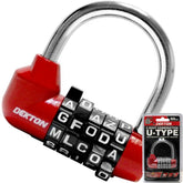 Dekton 60mm 5 Digit U Type Zinc Alloy Combination Security Padlock Steel Shackle