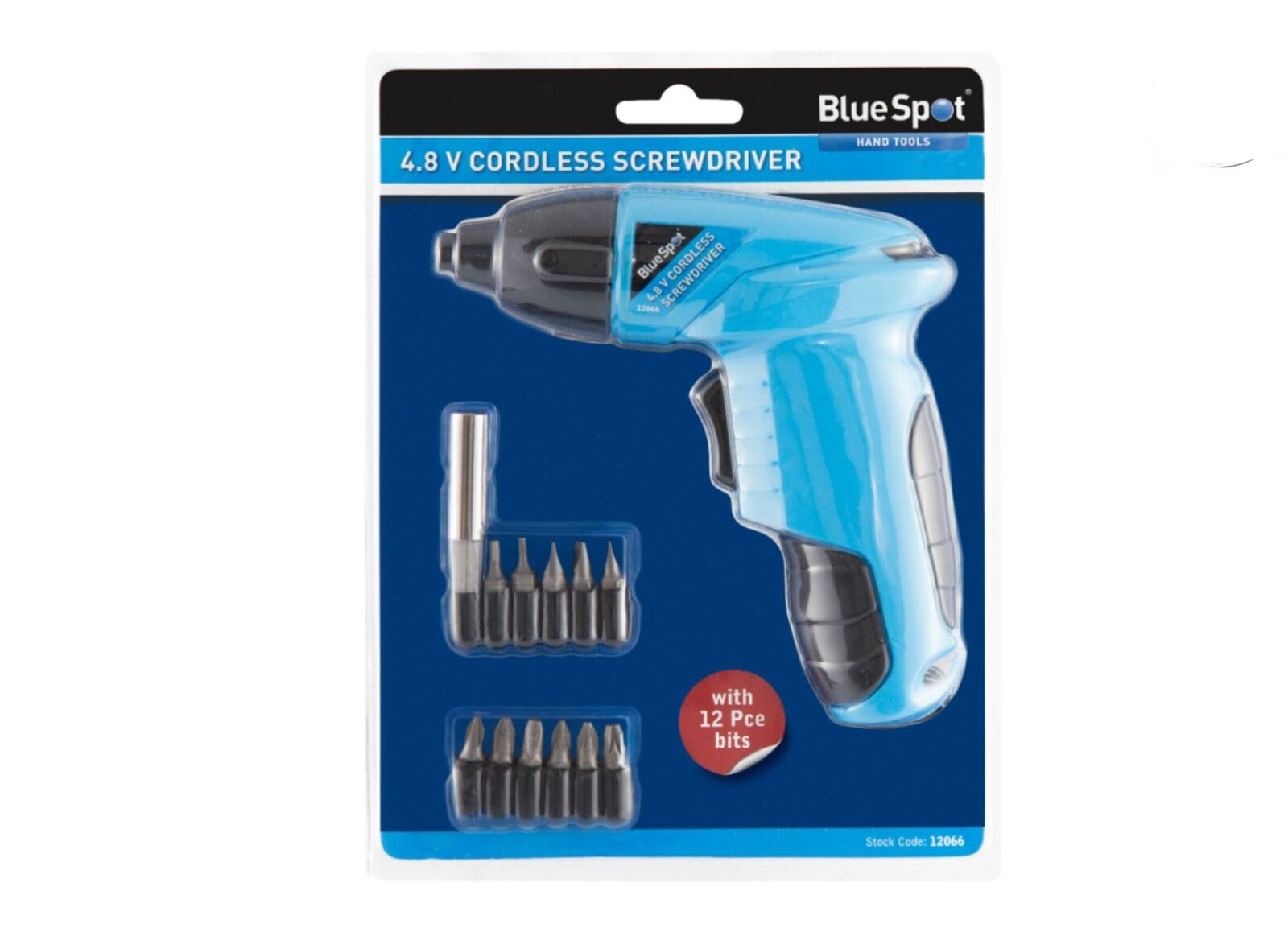 Bluespot 4.8v Rechargeable Battery Cordless Screwdriver Drill With Bit Set 12066 Bluespot 4.8v Rechargeable Battery Cordless Screwdriver Drill With Bit Set 12066
