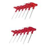 6pc Anti Tamper Security Torx Star Or Hex Allen Key Set T-handle Long Arm Keys