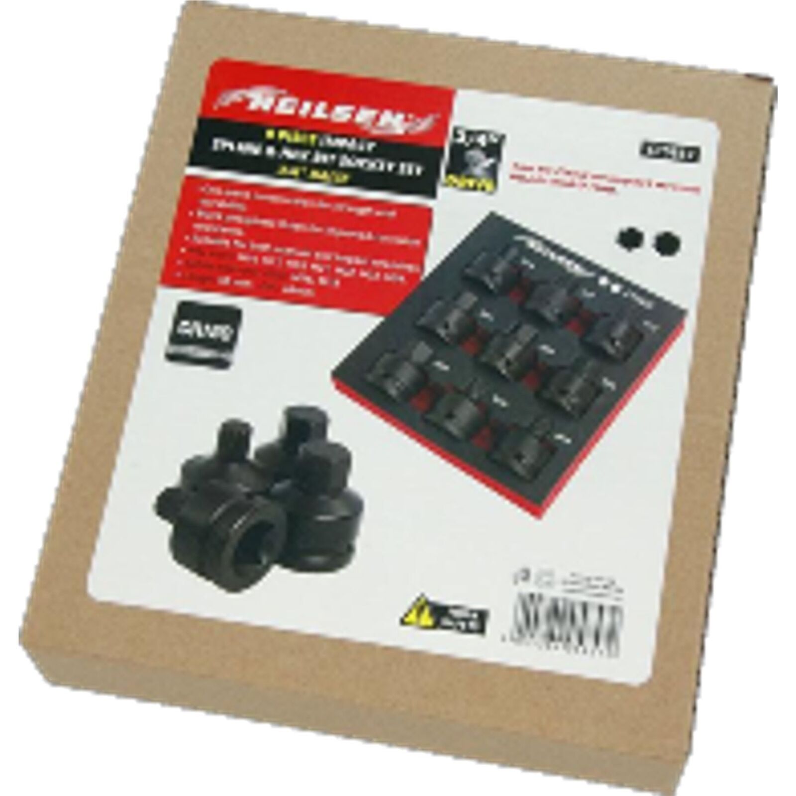 Neilsen Impact Spline And Allen Key Hex Bit Socket Set H14-H24 M16-M18 Bits 9pc Neilsen Impact Spline And Allen Key Hex Bit Socket Set H14-H24 M16-M18 Bits 9pc