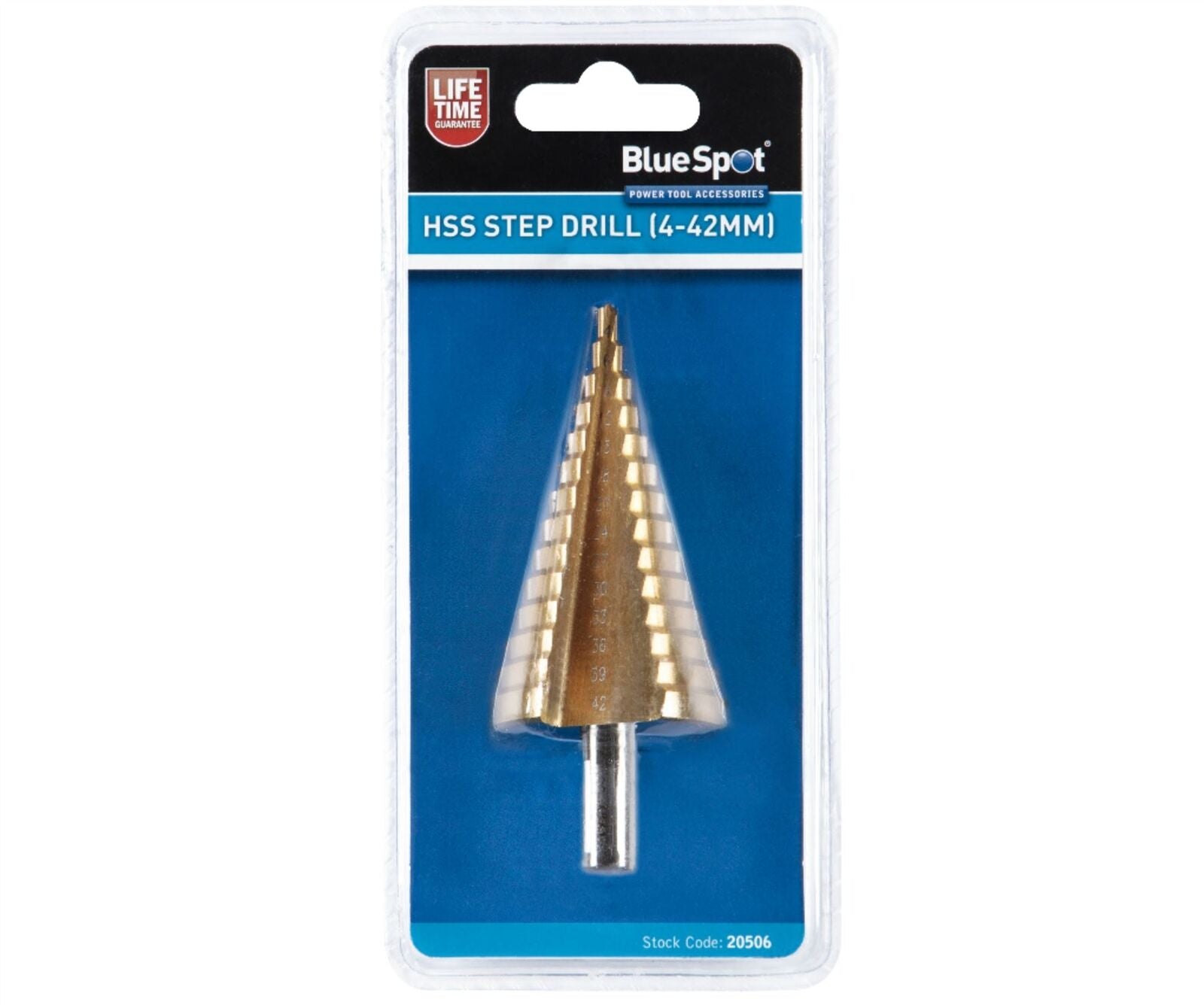 BlueSpot Step Drill HSS Steel Titanium Cone Bit Hole Metal Cutter Tool 4 - 42mm BlueSpot Step Drill HSS Steel Titanium Cone Bit Hole Metal Cutter Tool 4 - 42mm