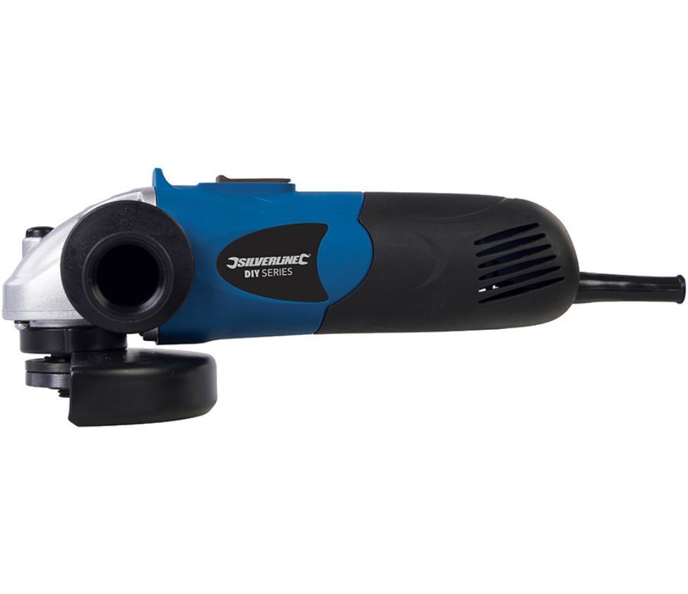 Silverline 650w Electric Grinding Angle Grinder 4.5" 115mm 10 Free Cutting Discs Silverline 650w Electric Grinding Angle Grinder 4.5" 115mm 10 Free Cutting Discs