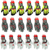 6 PAIRS OF LATEX COATED SAFETY WORK GLOVES THERMAL PU GRIP BUILDERS MECHANIC