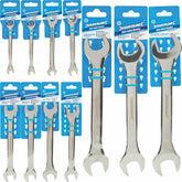 Silverline Open Ended Fully Polished Spanner Fixed Head Wrench Metric 6mm - 32mm