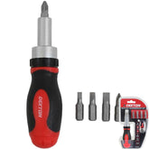 Dekton 6pc Magnetic Ratchet Handle Screwdriver Anti Slip Handle Bit Set Pz Flat